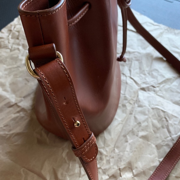 Sézane Original Farrow Bag in Chocolate Heritage Leather, New with Tags - Picture 10 of 12